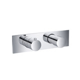 Flusso 3/4" Horizontal Thermostatic Shower Valve & Trim - 2 Output - Polished Chrome - 100.2717CP