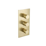 Flusso 3/4" Thermostatic Valve & Trim - 4 Output - Satin Brass - 100.4801SB