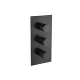 Flusso 100.4801MB 3/4" Thermostatic Valve & Trim - 4 Output - Matte Black