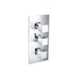 Flusso 3/4" Thermostatic Valve With Trim - 3 Output - Polished Chrome - 150.4501CP