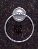 JVJ 23606 Roped Series Satin Nickel Towel Ring