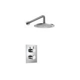 Flusso Single Output Shower Faucet Set With Shower Head And Arm - Polished Chrome - 100.7000CP