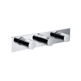 Flusso Trim For Horizontal Thermostatic Valve with 2 Volume Controls - Polished Chrome - 100.2715TCP