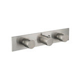 Flusso Trim For Horizontal Thermostatic Valve with 2 Volume Controls - Brushed Nickel - 100.2715TBN
