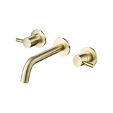 Flusso Trim For Two Handle Wall Mounted Bathroom Faucet - Satin Brass - 100.1950TSB