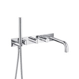 Flusso Trim For Wall Mount Tub Filler With Hand Shower - Polished Chrome - 145.2691TCP