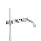 Flusso Trim For Wall Mount Tub Filler With Hand Shower - Polished Chrome - 150.2691TCP
