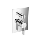Flusso 145.2100CP Tub / Shower Trim With Pressure Balance Valve - 2-Output - Polished Chrome