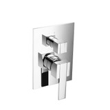 Flusso 150.2100CP Tub / Shower Trim With Pressure Balance Valve - 2-Output - Polished Chrome