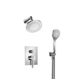 Flusso Two Output Shower Faucet Set With Shower Head And Hand Held - Polished Chrome - 145.3250CP