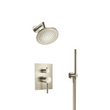 Flusso Two Output Shower Faucet Set With Shower Head And Hand Held - Brushed Nickel - 100.3250BN