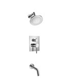 Flusso 100.3200CP Two Output Shower Faucet Set With Shower Head And Tub Spout - Polished Chrome Flusso 100.3200CP Two Output Shower Faucet Set With Shower Head And Tub Spout - Polished Chrome
