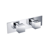 Isenberg  160.2717CP 3/4" Horizontal Thermostatic Shower Valve & Trim - 2 Output - Chrome