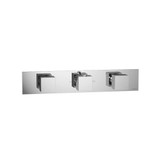 Flusso 3/4" Horizontal Thermostatic Valve with 2 Volume Controls & Trim - Chrome - 160.2715CP