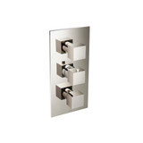 Flusso 160.4401PN 3/4" Thermostatic Valve and Trim - 2 Outputs -Polished Nickel