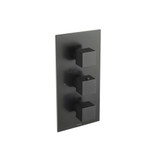 Flusso 3/4" Thermostatic Valve and Trim - 2 Outputs - Matte Black - 160.4401MB