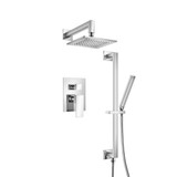 Isenberg  160.3450CP Two Output Shower Set With Shower Head, Hand Held And Slide Bar - Chrome