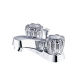 Gerber G0043192W Maxwell SE Two Handle Centerset Lavatory Faucet w/ Acrylic Handles & Metal Pop-Up Drain 1.2gpm - Chrome