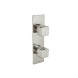 Flusso 3/4" Thermostatic Shower Valve & Trim - 2-Output - Brushed Nickel - 196.2740BN