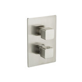 Flusso 3/4" Thermostatic Valve & Trim - 3 Output - Brushed Nickel - 196.4301BN
