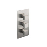 Flusso 3/4" Thermostatic Valve With Trim - 3 Output - Brushed Nickel - 160.4501BN