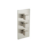 Flusso 3/4" Thermostatic Valve With Trim - 3 Output - Brushed Nickel - 196.4501BN
