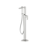 Flusso 196.1165BN Freestanding Floor Mount Bathtub / Tub Filler With Hand Shower - Brushed Nickel