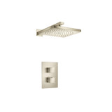 Flusso 196.7000BN Single Output Shower Faucet Set With Shower Head And Arm - Brushed Nickel