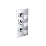 Flusso 3/4" Thermostatic Valve With Trim - 3 Output - Chrome - 196.4501CP