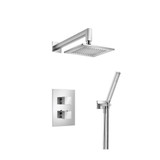 Flusso 160.7050CP Two Output Shower Set With Shower Head And Hand Held - Chrome
