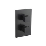 Flusso 196.4421MB 3/4 " Thermostatic Valve & Trim - With 2-Way Diverter - 2 Output - Matte Black