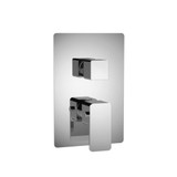Flusso 3/4 " Thermostatic Valve & Trim - With 2-Way Diverter - 2 Output - Matte Black - 196.4422MB