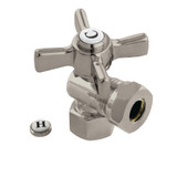 Kingston Brass CC44108ZX 1/2" Fip X 1/2" Or 7/16" Slip Joint Angle Valve - Brushed Nickel