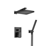 Flusso 196.3300MB Two Output Shower Faucet Set With Shower Head And Hand Held - Matte Black