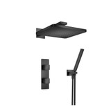 Flusso 196.7250MB Two Output Shower Faucet Set With Shower Head And Hand Held - Matte Black