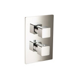 Flusso 196.4421PN 3/4 " Thermostatic Valve & Trim - With 2-Way Diverter - 2 Output - Polished Nickel