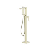 Isenberg  196.1165PN Freestanding Floor Mount Bathtub / Tub Filler With Hand Shower - Polished Nickel