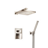 Flusso Two Output Shower Faucet Set With Shower Head And Hand Held - Polished Nickel - 196.3300PN