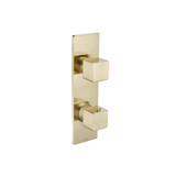 Flusso 3/4" Thermostatic Shower Valve & Trim - 3-Output - Satin Brass - 196.2780SB