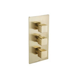 Flusso 3/4" Thermostatic Valve & Trim - 4 Output - Satin Brass - 196.4801SB