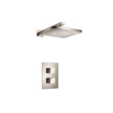 Flusso Single Output Shower Faucet Set With Shower Head And Arm - Satin Brass - 196.7000SB