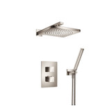 Isenberg  196.7050SB Two Output Shower Set With Shower Head And Hand Held - Satin Brass