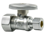 Mountain Plumbing Oval Handle Straight Valve 5/8" O.D. 1/2" - Satin Brass - MT410-NL/SB