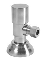Mountain Plumbing Round Brass Angle Valve Outlet 3/8" Compression - Matte Black - MT6004-NL/MB