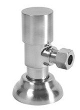 Mountain Plumbing  MT6004-NL/SB Round brass angle valve outlet 3/8" compression - Satin Brass