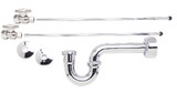 Mountain Plumbing Brass Oval Handle Lavatory Supply Kit with P Trap - Matte Black - MT4430-NL/MB