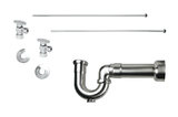 Mountain Plumbing Angle Lavatory Supply Kit with P Trap - Oval Handle - Satin Brass - MT403MASS-NL/SB