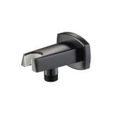 Flusso 240.8006MB Wall Elbow With Holder Combo - Matte Black