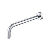 Flusso Wall Mount Round Shower Arm - 12" (300mm) - With Flange - Chrome - HS1002SACP