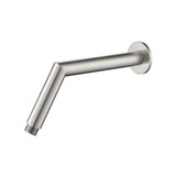 Flusso HS1035BN Round Shower Arm With Flange - 10" - With Flange - Brushed Nickel